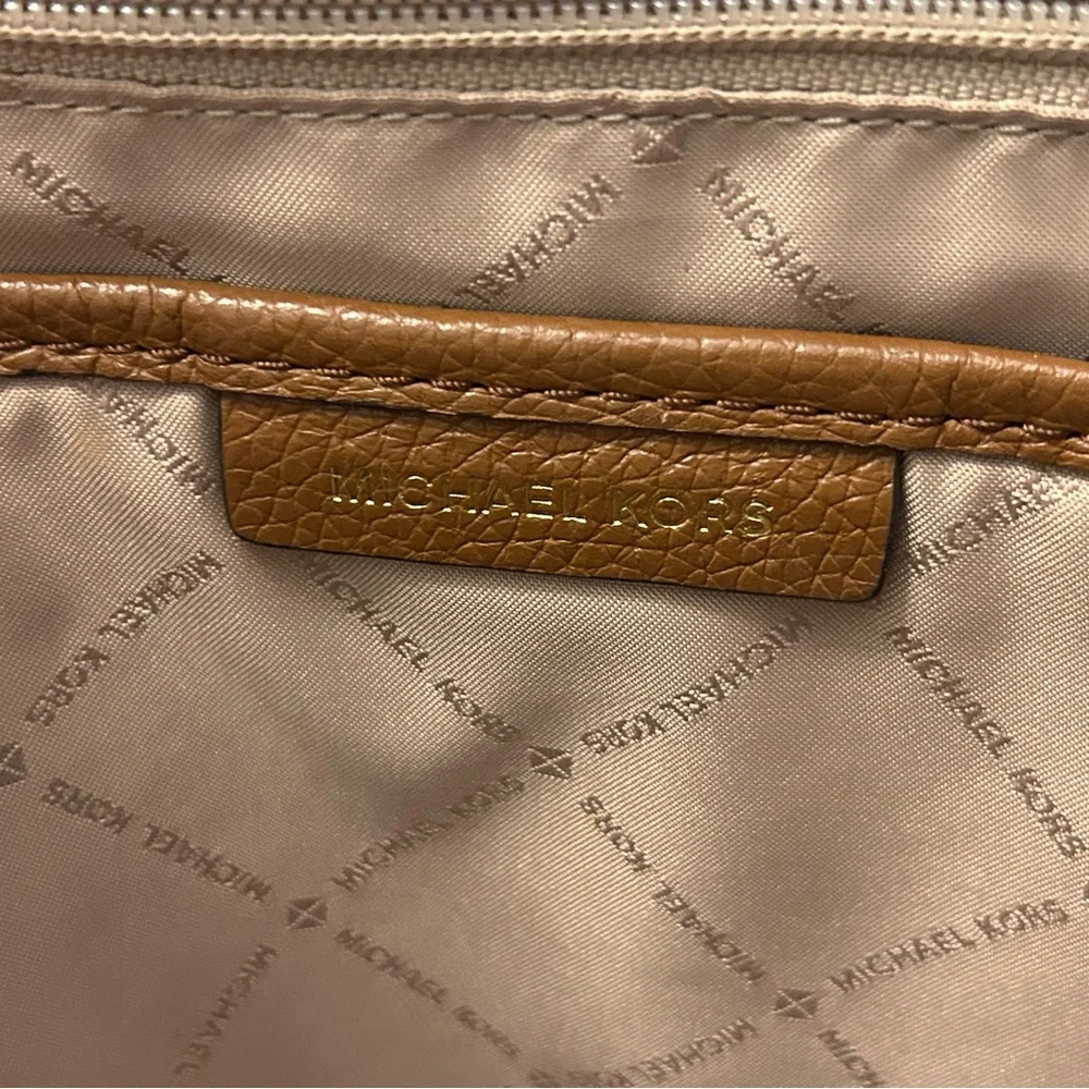Michael Kors Tan Leather Daypack with Gold Hardware